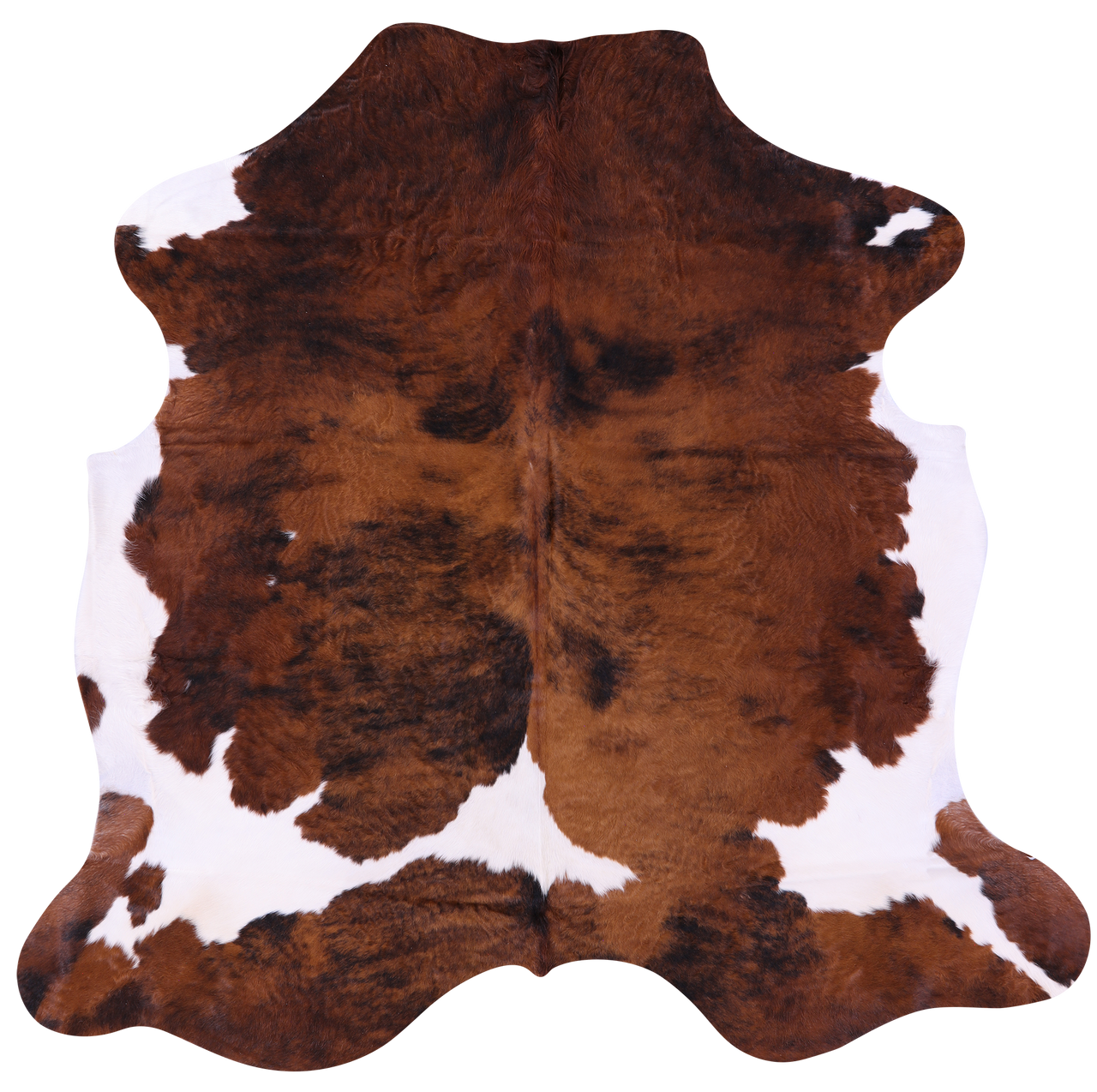 Tricolor Natural Cowhide Rug - Medium 6'3"H x 6'2"W