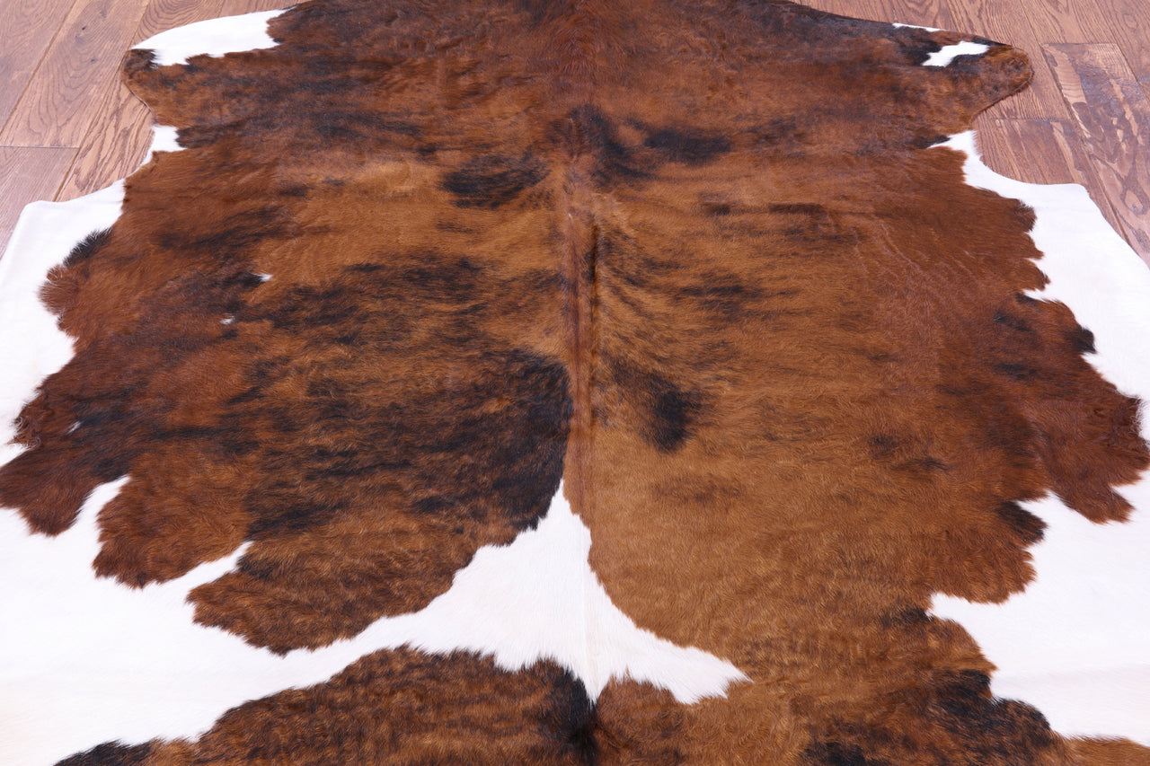 Tricolor Natural Cowhide Rug - Medium 6'3"H x 6'2"W