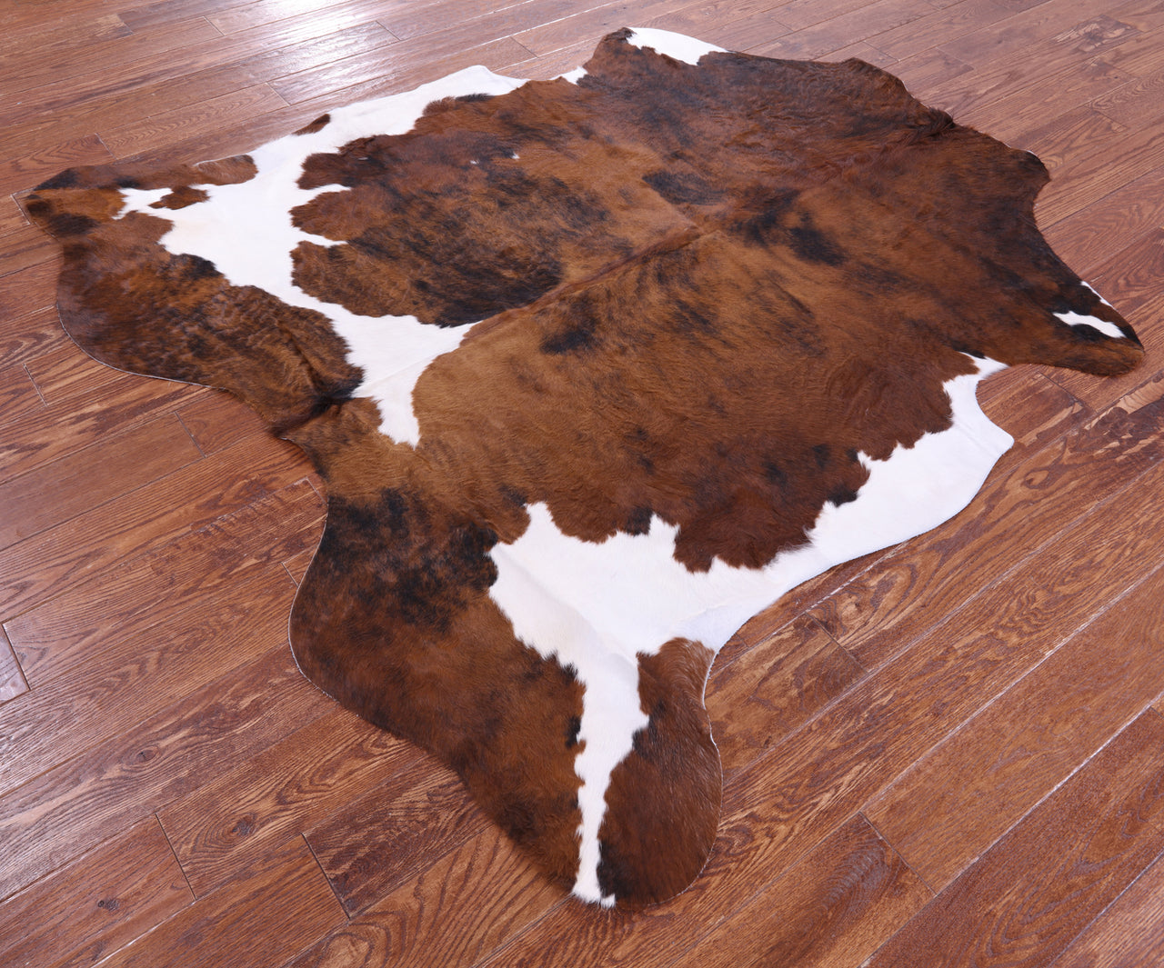 Tricolor Natural Cowhide Rug - Medium 6'3"H x 6'2"W