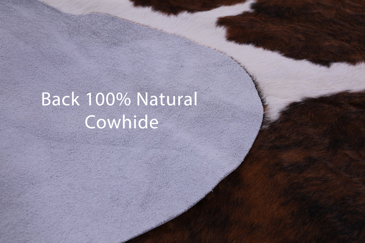 Tricolor Natural Cowhide Rug - Medium 6'3"H x 6'2"W