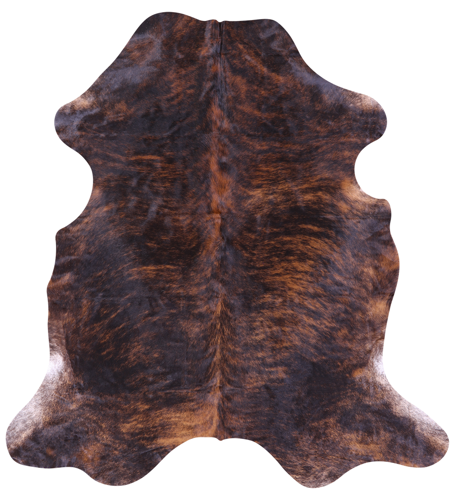 Dark Brindle Natural Cowhide Rug - X-Large 7'3"H x 6'7"W