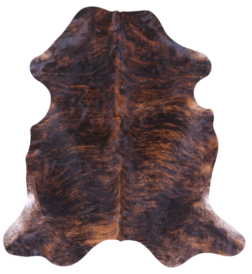 Dark Brindle Natural Cowhide Rug - X-Large 7'3