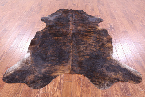 Dark Brindle Natural Cowhide Rug - X-Large 7'3