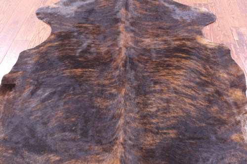 Dark Brindle Natural Cowhide Rug - X-Large 7'3