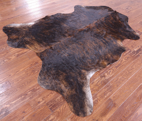 Dark Brindle Natural Cowhide Rug - X-Large 7'3