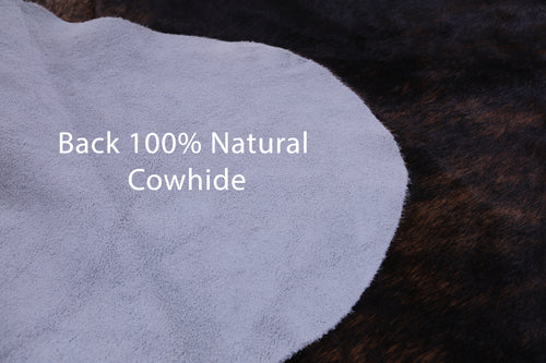 Dark Brindle Natural Cowhide Rug - X-Large 7'3