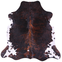 Thumbnail for Tricolor Natural Cowhide Rug - Large 6'9