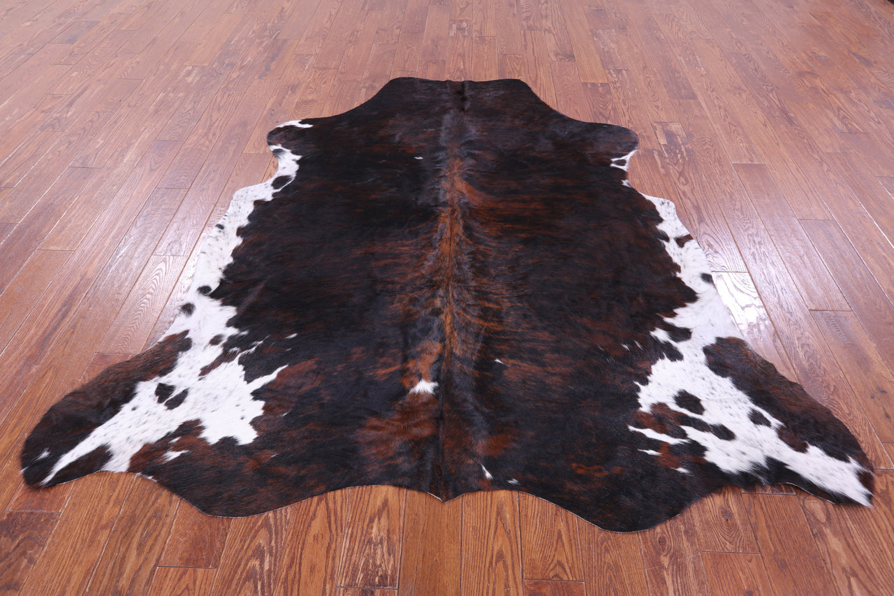 Tricolor Natural Cowhide Rug - Large 6'9"H x 6'9"W