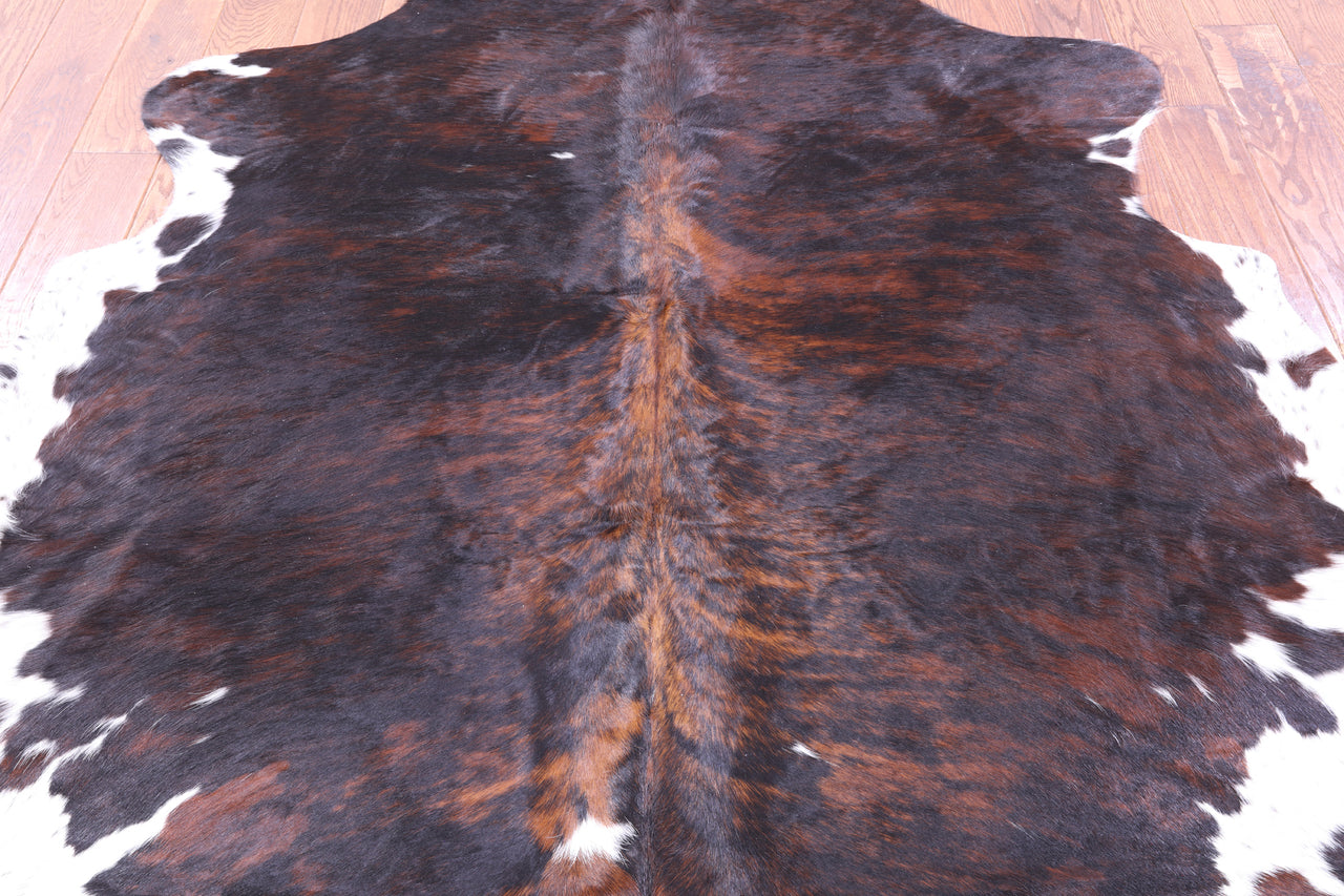 Tricolor Natural Cowhide Rug - Large 6'9"H x 6'9"W