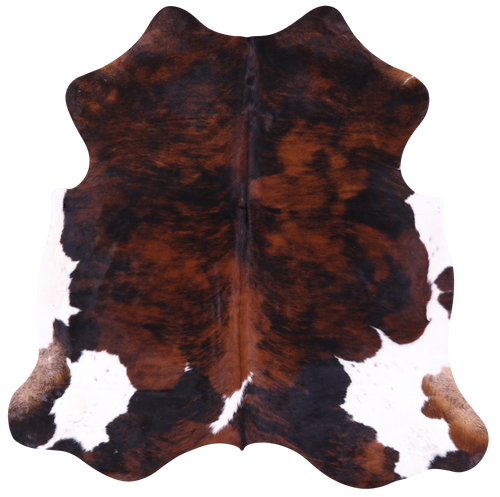 Tricolor Natural Cowhide Rug - Large 6'5