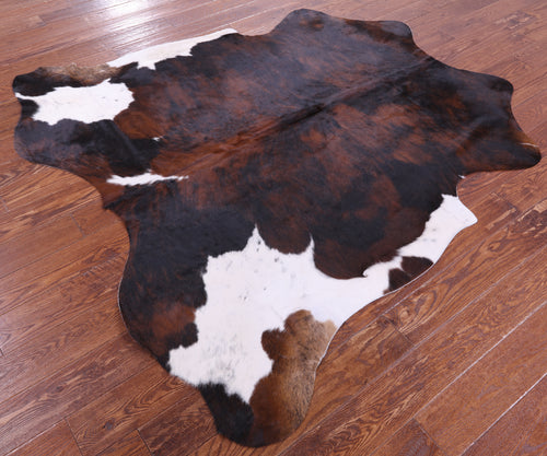 Tricolor Natural Cowhide Rug - Large 6'5