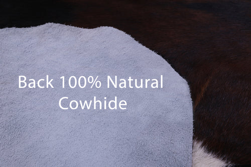 Tricolor Natural Cowhide Rug - Large 6'5