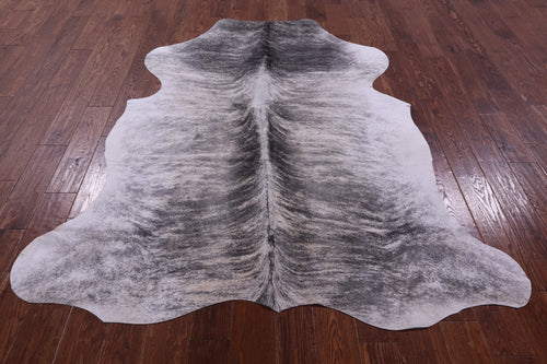 Grey Brindle Natural Cowhide Rug - Large 6'11