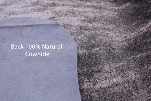 Grey Brindle Natural Cowhide Rug - Large 6'11