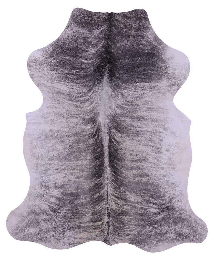 Grey Brindle Natural Cowhide Rug - Large 6'11"H x 5'8"W
