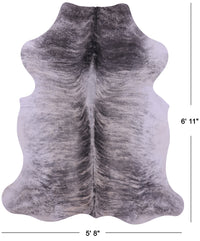 Thumbnail for Grey Brindle Natural Cowhide Rug - Large 6'11