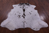 Thumbnail for Brown & White Salt & Pepper Natural Cowhide Rug - Large 6'11