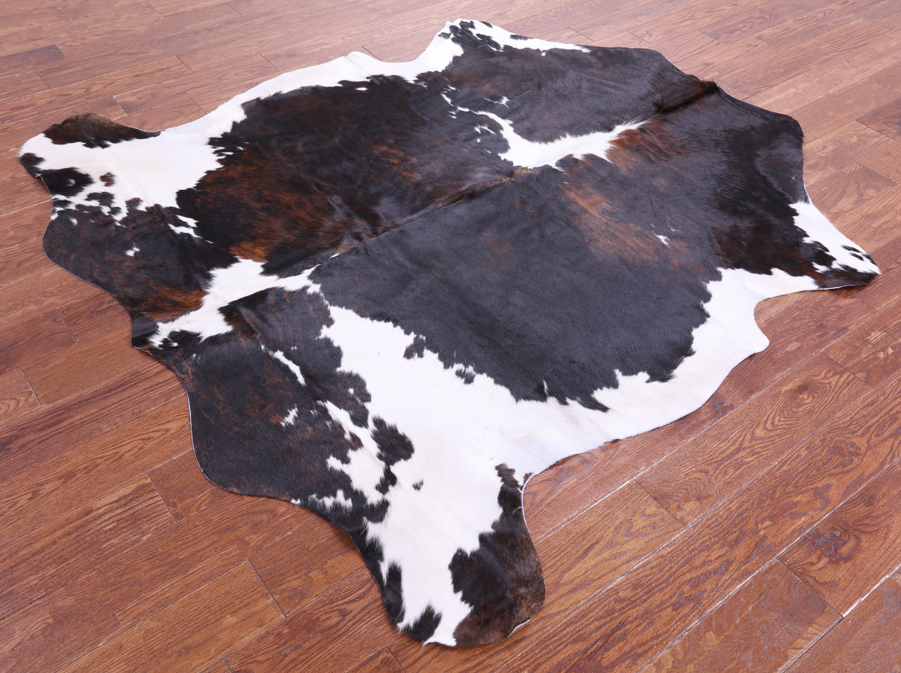 Tricolor Natural Cowhide Rug - Medium 6'3"H x 6'0"W