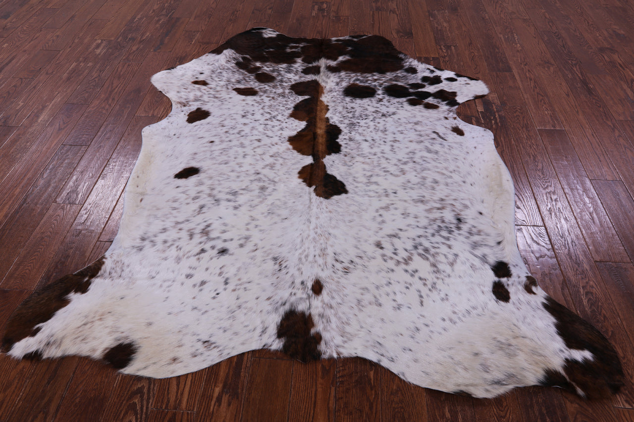 Salt & Pepper Natural Cowhide Rug - XLarge 7'0"H x 6'3"W