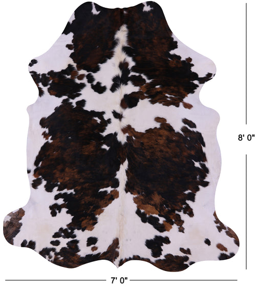 Tricolor Natural Cowhide Rug - XX-Large 8'0