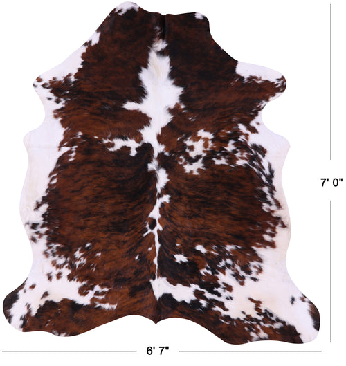 Tricolor Natural Cowhide Rug - X-Large 7'0