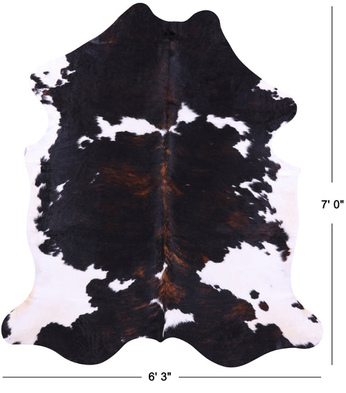 Tricolor Natural Cowhide Rug - X-Large 7'0