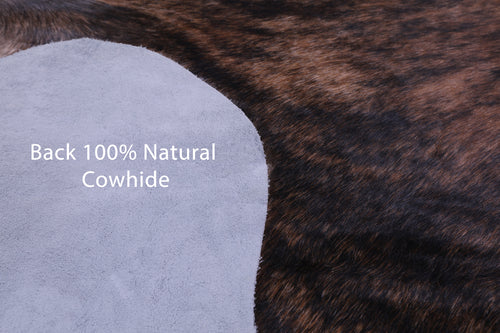 Brindle Natural Cowhide Rug - Large 6'9