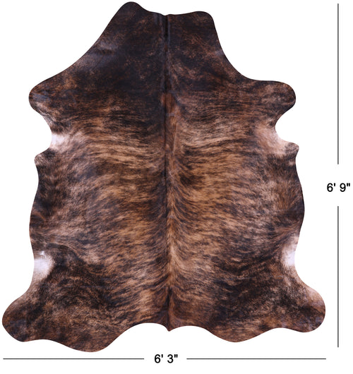 Brindle Natural Cowhide Rug - Large 6'9