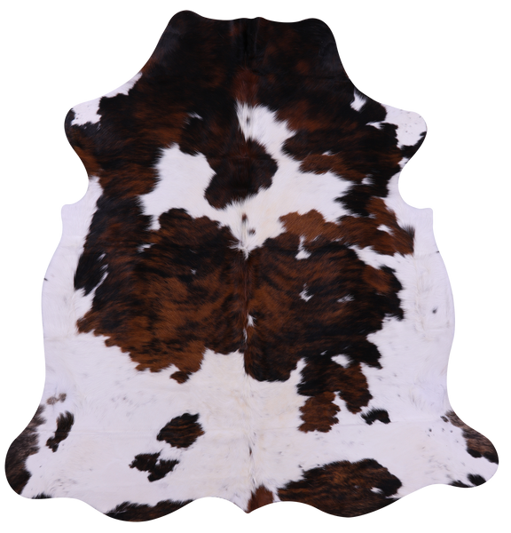 Tricolor Natural Cowhide Rug - Large 6'10"H x 6'10"W