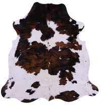 Thumbnail for Tricolor Natural Cowhide Rug - Large 6'10