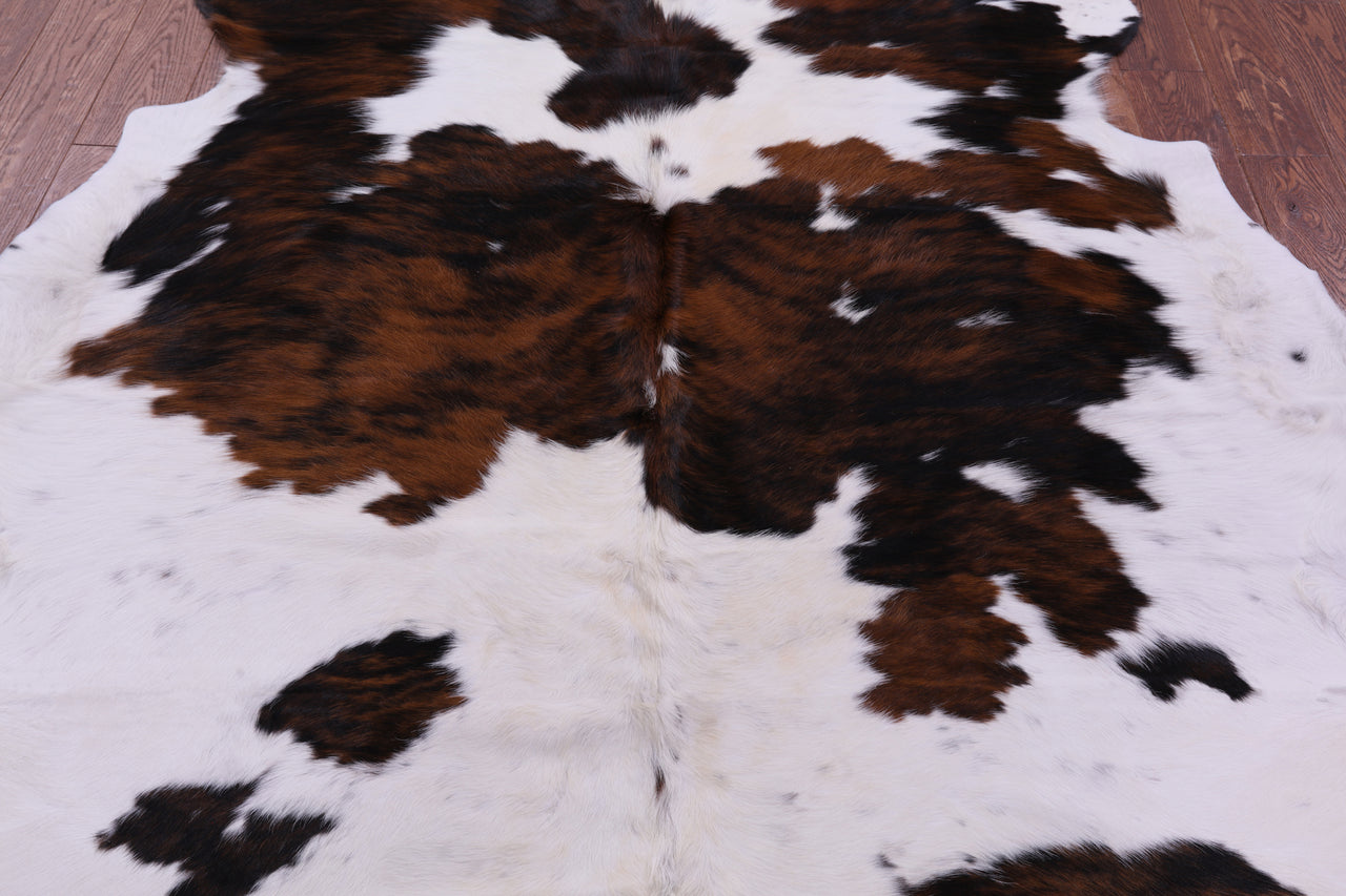 Tricolor Natural Cowhide Rug - Large 6'10"H x 6'10"W