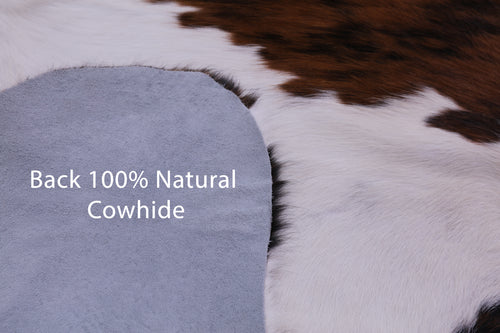 Tricolor Natural Cowhide Rug - Large 6'10
