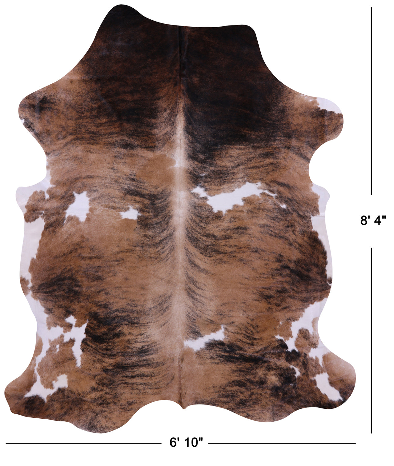 Brindle Natural Cowhide Rug - XX-Large 8' 4"H x 6' 10"W