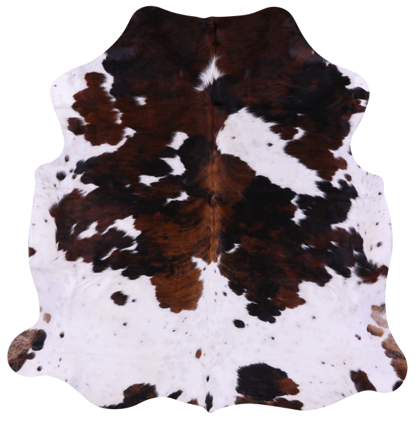 Tricolor Natural Cowhide Rug - Medium 6'0"H x 5'9"W