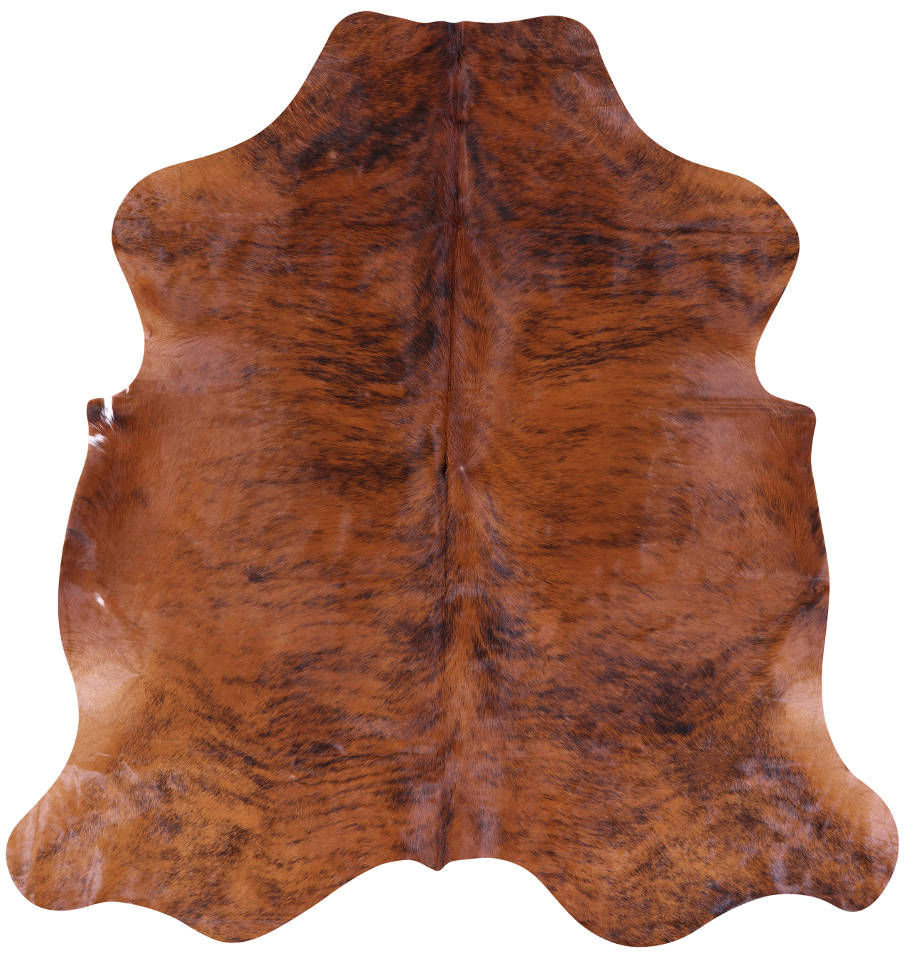 Brindle Natural Cowhide Rug - Medium 6'1"H x 5'9"W