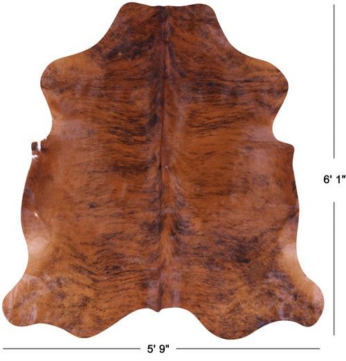 Brindle Natural Cowhide Rug - Medium 6'1