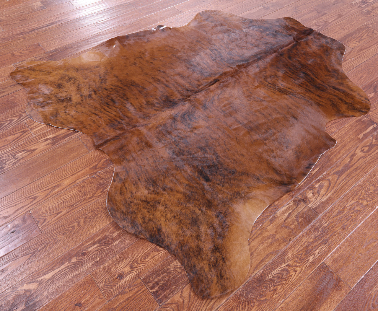 Brindle Natural Cowhide Rug - Medium 6'1"H x 5'9"W