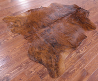 Thumbnail for Brindle Natural Cowhide Rug - Medium 6'1