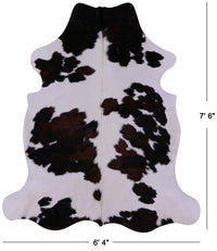 Thumbnail for Tricolor Natural Cowhide Rug - XLarge 7'6