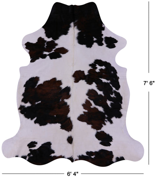 Tricolor Natural Cowhide Rug - X-Large 7'6