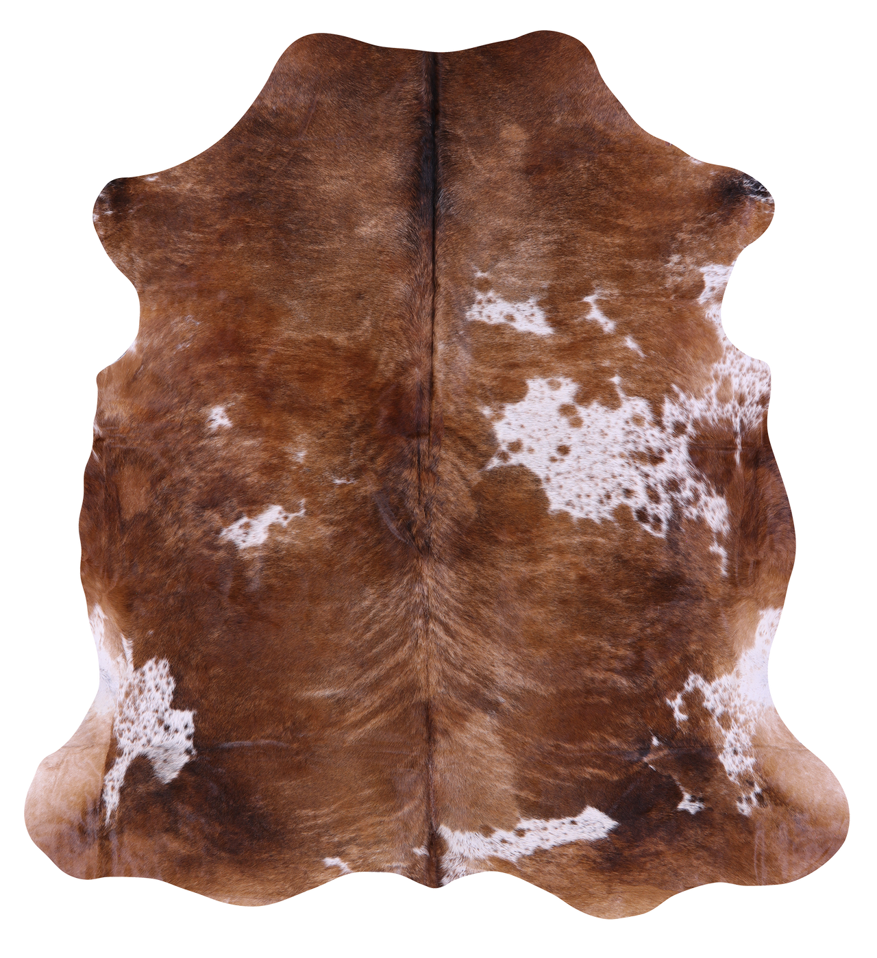 Brown Salt & Pepper Natural Cowhide Rug - XLarge 7'1"H x 6'6"W