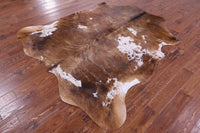 Thumbnail for Brown Salt & Pepper Natural Cowhide Rug - XLarge 7'1