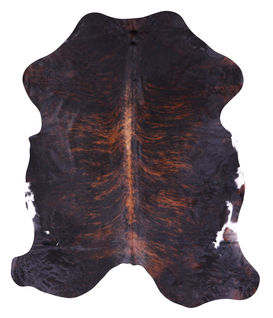 Dark Brindle Natural Cowhide Rug - X-Large 7'6"H x 6'4"W