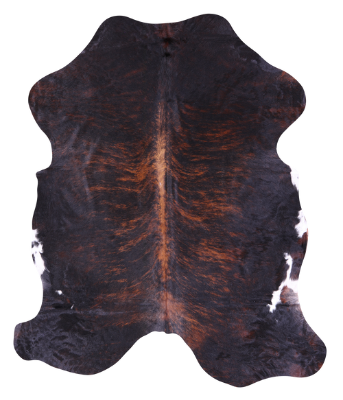 Dark Brindle Natural Cowhide Rug - X-Large 7'6