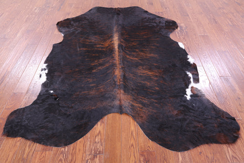Dark Brindle Natural Cowhide Rug - X-Large 7'6
