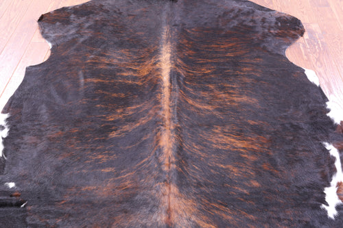 Dark Brindle Natural Cowhide Rug - X-Large 7'6