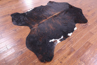 Thumbnail for Brindle Natural Cowhide Rug - XLarge 7'6