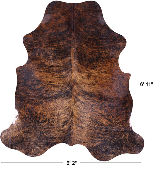 Brindle Natural Cowhide Rug - Large 6'11
