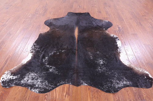 Dark Brown Natural Cowhide Rug - Large 6'11