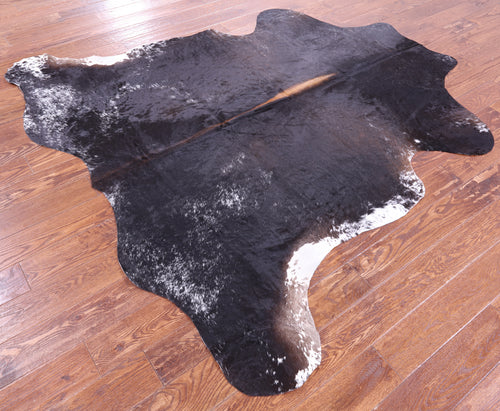 Dark Brown Natural Cowhide Rug - Large 6'11